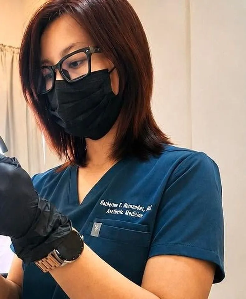 Dr. Katherine E. Hernandez preparing a treatment at ShapeLab