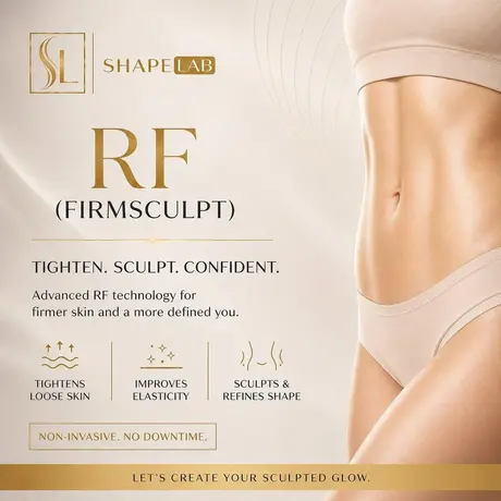 ShapeLab FirmSculpt RF body post (ShapeLab’s own post artwork)