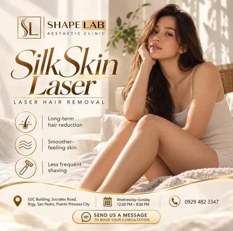 ShapeLab SilkSkin laser hair removal post (ShapeLab’s own post artwork)
